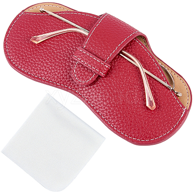 1Pc PU Leather Glasses Case AJEW-CN0006-94A-1