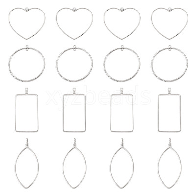 24Pcs 4 Styles Tibetan Style Alloy Connector Charms TIBEP-TA0001-45-1