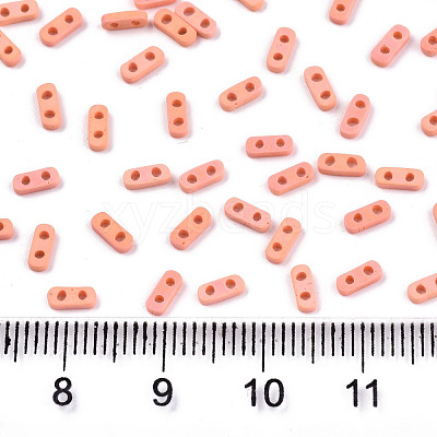 FGB 2-Hole Glass Seed Beads SEED-S031-S-SQ50FR-1