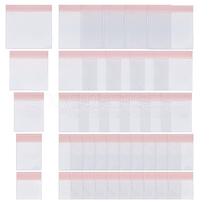 45Pcs 5 Styles Transparent EVA Jewelry Resealable Bags ABAG-TA0002-30-1