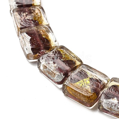 Handmade Gold Foil and Silver Foil Lampwork Beads FOIL-C001-01B-04-1