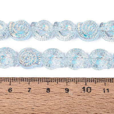 Electroplate Transparent Glass Beads Strands EGLA-Q136-02A-09-1