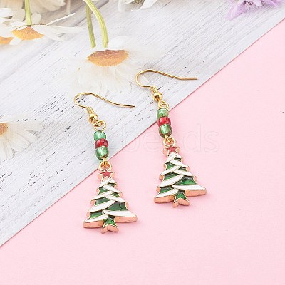 Brass Dangle Earrings EJEW-JE04511-S-1