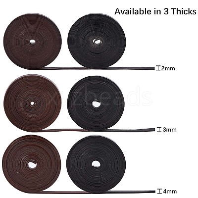 Flat Cowhide Leather Cord WL-GF0001-08E-02-1