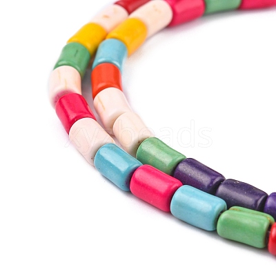 Synthetic Turquoise Beads Strands TURQ-G120-4x6mm-11-1