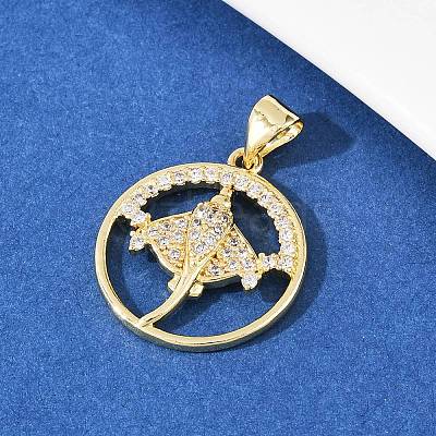 Brass Micro Pave Cubic Zirconia Pendant & Stud Earrings Sets for Women SJEW-F227-01I-G-1
