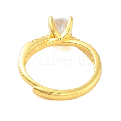 Clear Cubic Zirconia Adjustable Rings RJEW-L120-018G-05-1