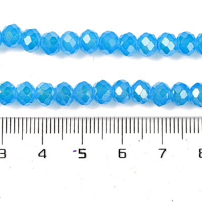 Baking Electroplate Glass Beads Strands DGLA-A039-J8mm-B12-1