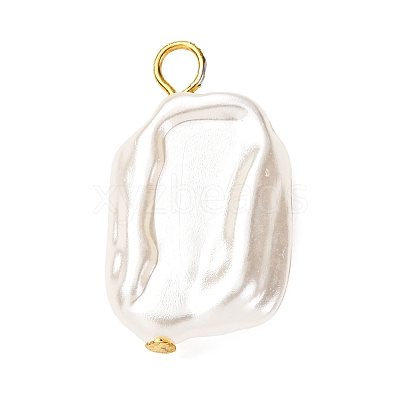 ABS Plastic Imitation Pearl Pendants PALLOY-JF04415-02-1