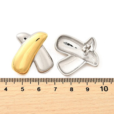 304 Stainless Steel Stud Earrings EJEW-D308-02PG-1