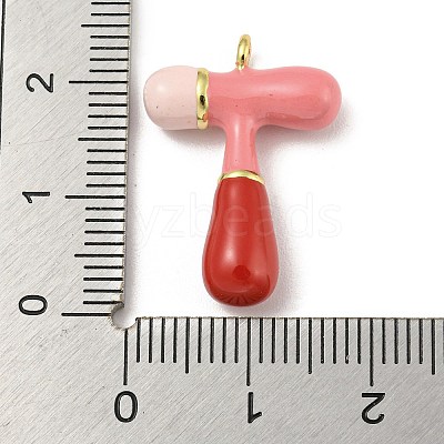 Brass Enamel Pendants KK-E093-03G-T-1