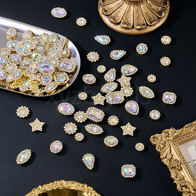 100Pcs Teardrop/Heart/Star Sew on Rhinestones FIND-TA0006-69B-1
