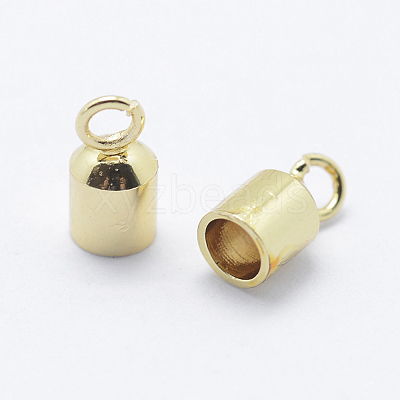 Brass Cord Ends KK-K206-04G-1