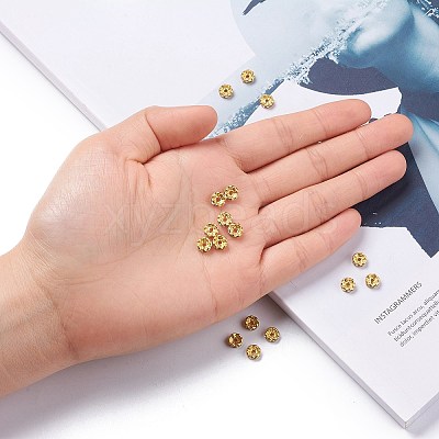 Iron Crystal Rhinestone Spacer Beads RB-A007-6MM-G-1
