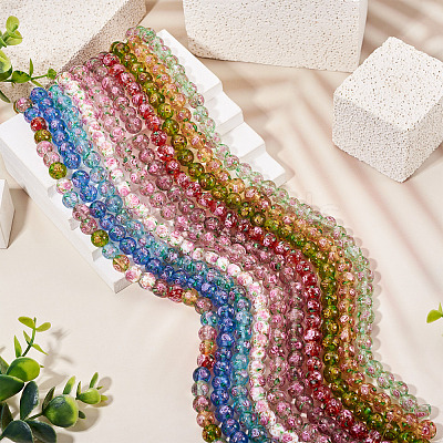 1 Strand Handmade Glod Sand Lampwork Beads Strands LAMP-TA0002-09D-1