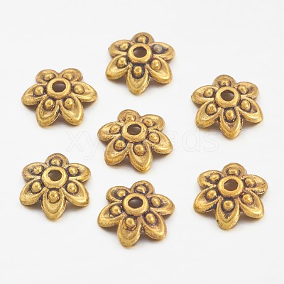 Tibetan Antique Golden Metal Caps GLF0626Y-1