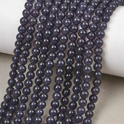 Natural Dyed White Jade Beads Strands GG-CBAEB22-B01-4mm-03-1