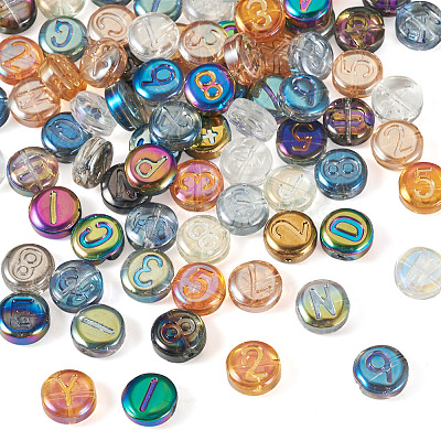 80Pcs Electroplate Transparent Glass Beads EGLA-TA0030-08-1