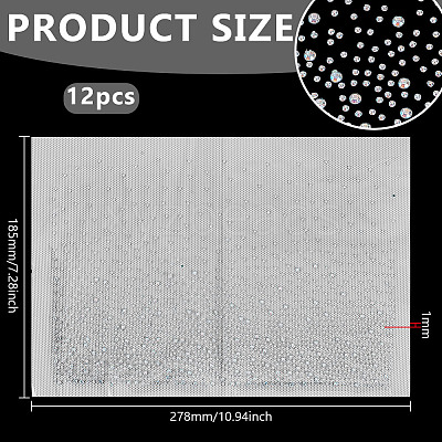 12Pcs Glass Hotfix Rhinestone DIY-FG0008-46-1