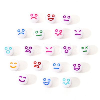 White Opaque Acrylic Beads MACR-YW0001-20-1
