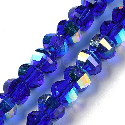 Transparent Electroplate Glass Beads Strands GLAA-Q099-C01-07-1-1