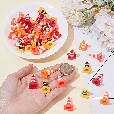 48Pcs 4 Colors ABS Display Roadblock Decorations AJEW-SP0004-70-1