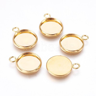 304 Stainless Steel Pendant Cabochon Settings X-STAS-P220-11G-01-1