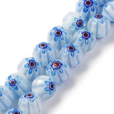 Handmade Millefiori Lampwork Beads Strands LAMP-G164-05L-1