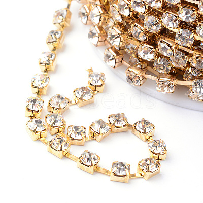 Iron Rhinestone Strass Chains CHC-T002-SS10-01C-1-1