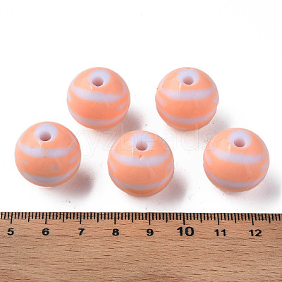 Opaque Striped Acrylic Beads MACR-S373-27B-08-1