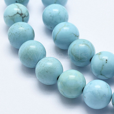 Natural Howlite Beads Strands X-G-K244-02-8mm-01-1