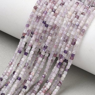 Natural Lepidolite Stone Beads Strands G-RM241221-K14-1
