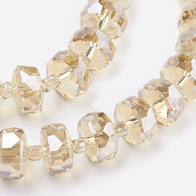 Electroplate Glass Beads Strands EGLA-J145-PL10mm-B04-1