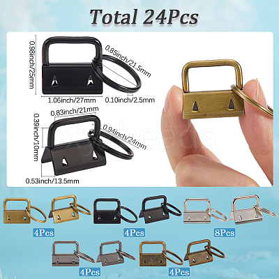 24Pcs 5 Colors Iron Ribbon Ends IFIN-SP0001-41-1