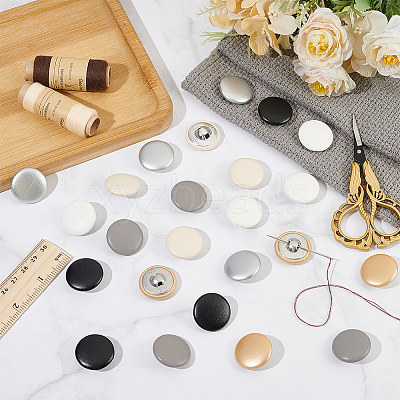 36Pcs 6 Colors Aluminum Snap Buttons FIND-WR0011-57B-1