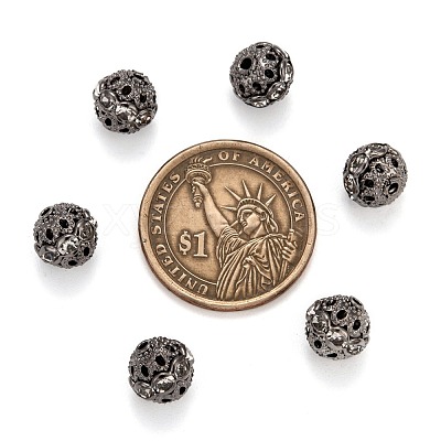 Brass Rhinestone Beads RB-H041-12-1