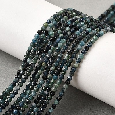 Natural Blue Tourmaline Beads Strands G-G259-D10-2mm-1