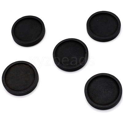 Natural Wood Cabochon Settings WOOD-WH0115-37B-B-1
