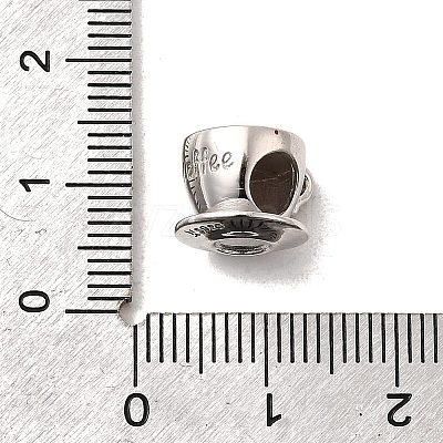 925 Sterling Silver Enamel European Beads STER-Z013-07P-08-1