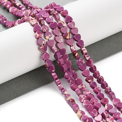 Dyed Synthetic Imperial Jasper Beads Strands G-M403-A35-01-1