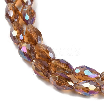 Transparent Electroplate Glass Beads Strands EGLA-N013-T10mm-B16-1