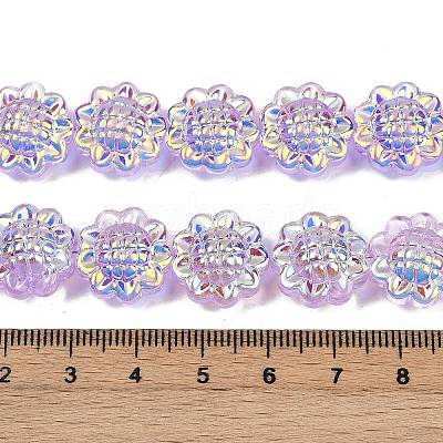 Electroplate Glass Bead Strands GLAA-S387-01A-1