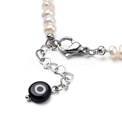 Natural Black Agate Beaded Bracelets BJEW-JB05313-05-1