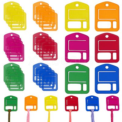 30Pcs 6 Colors Acrylic Floss Bobbin AJEW-FH0008-68-1