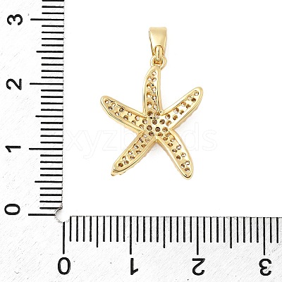 Brass Micro Pave Clear Cubic Zirconia Pendants KK-G542-02G-02-1