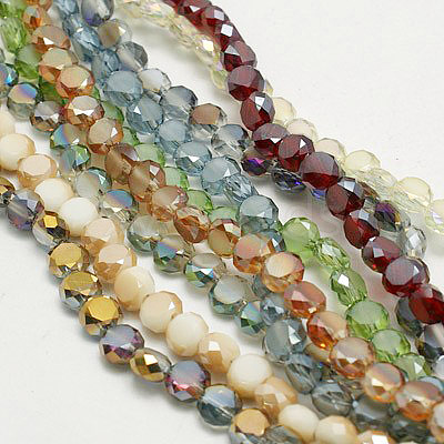 Electroplate Glass Beads EGLA-D028-M-1