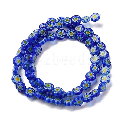 Handmade Millefiori Lampwork Beads Strands LAMP-G164-11B-1