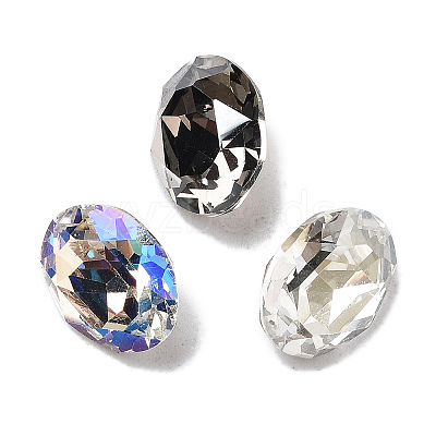 K9 Glass Rhinestone Cabochons GLAA-H034-06D-1
