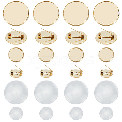 DIY Blank Dome Brooch Making Kit DIY-BBC0001-37-1