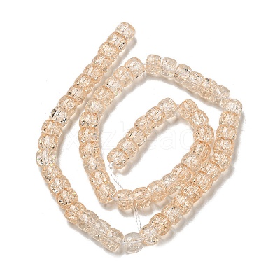 Transparent Spray Painting Crackle Glass Beads Strands GLAA-NH0001-05H-1